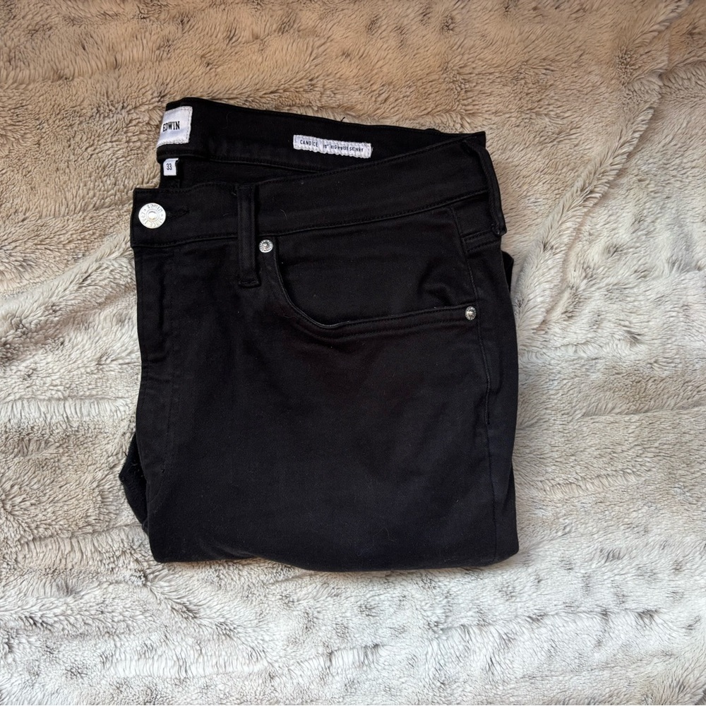 Edwin Black Skinny Jeans Premium Denim